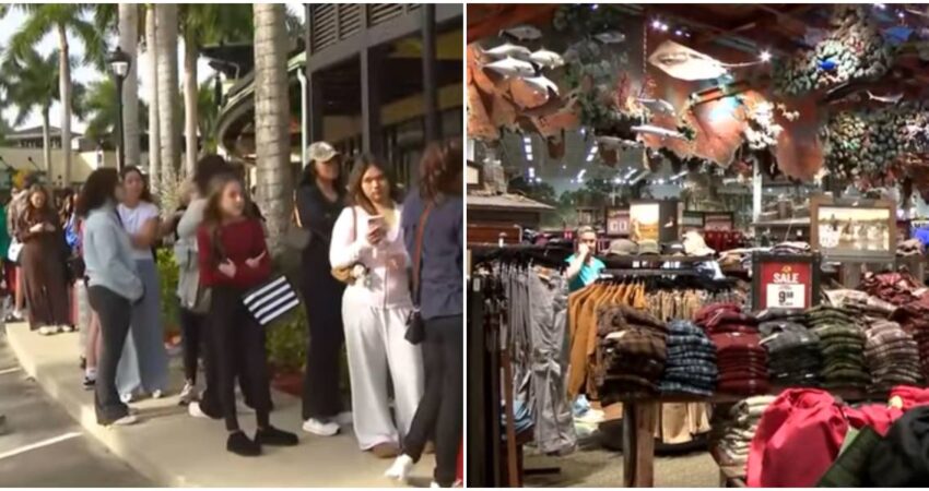 Black Friday desata un furor inesperado: cientos desafรญan el frรญo para abarrotar Dolphin y Sawgrass filas por Black Friday