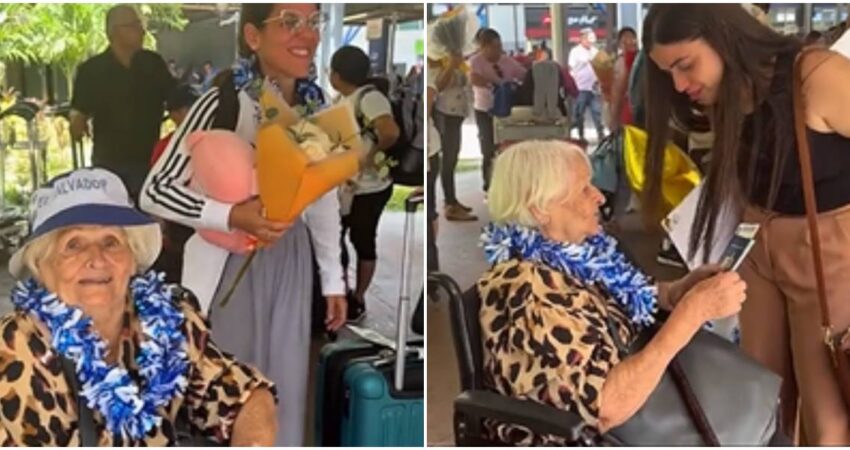 โSueรฑo cumplido": abuela cubana de 85 aรฑos logra salir de la isla y reencontrarse con su nieta en El Salvador reencuentro de cubanos en el Salvador