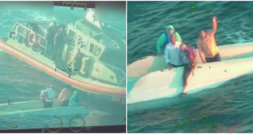 “Increíble rescate en Florida": la Guardia Costera halla con vida a cuatro navegantes tras volcarse su embarcación rescate a navegantes