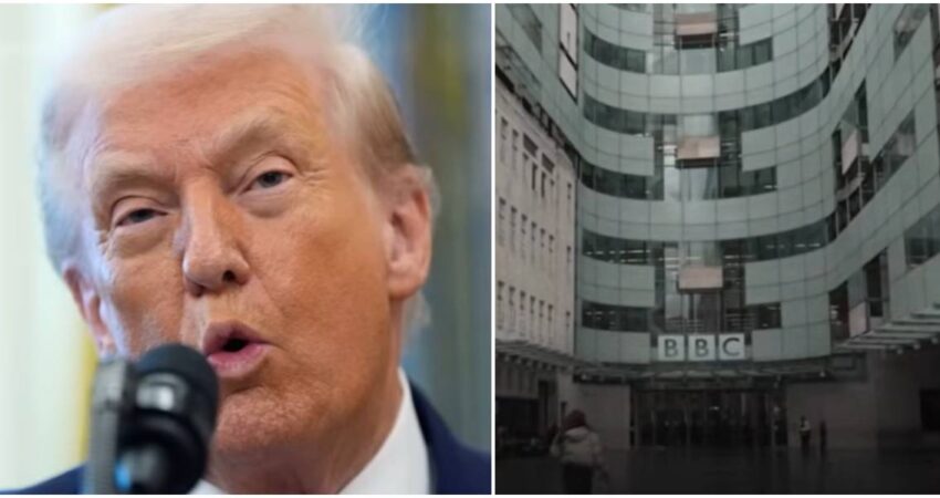 Trump exige miles de millones a la BBC por un documental editado del discurso del 6 de enero de 2021 antes del asalto al Capitolio Donald trump-BBC
