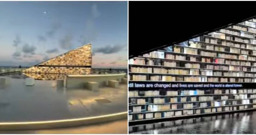 Una obra que inspira en Miami: Es Devlin levanta una biblioteca sobre el agua en Art Week Library US