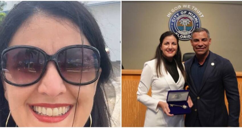 Como símbolo de libertad: Rosa María Payá recibe las llaves de la ciudad de Miami y reaviva el sueño de una Cuba libre Rosa María Payá y Francis Suárez