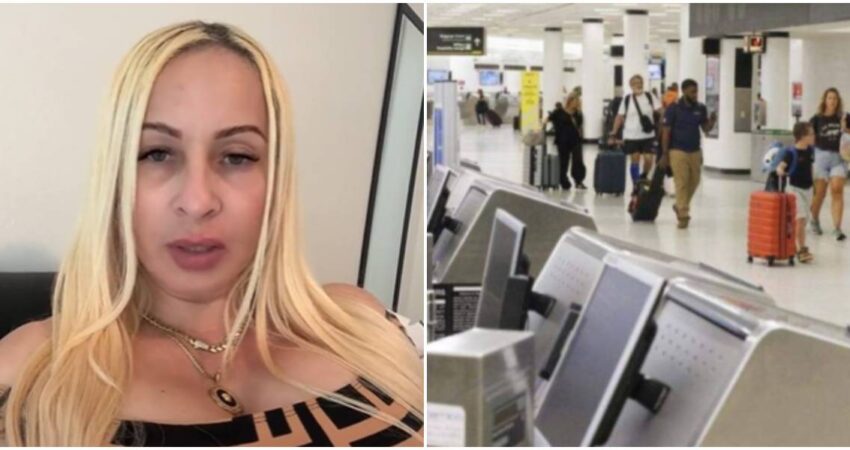 Cubana ignora advertencias de no viajar a Cuba y desata debate en redes sociales mujer cubana-aeropuerto