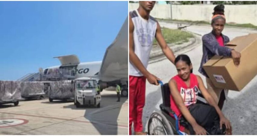 Tercer vuelo humanitario de EE.UU. arriba a Cuba con alimentos y kits de higiene para los damnificados del huracán Melissa Ayuda humanitaria (1)
