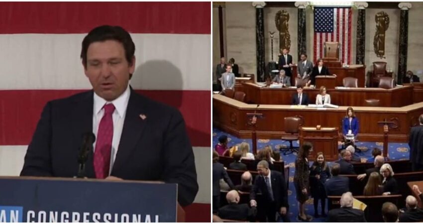 Desde Florida, DeSantis apoya cambios federales para recortar beneficios de legisladores en el Congreso de EE.UU DeSantis-Congreso