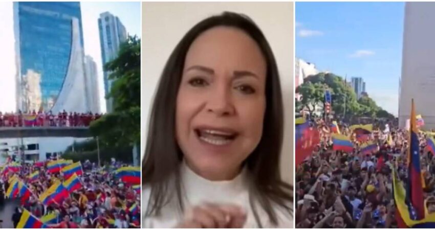 Opositora venezolana María Corina Machado optimista ante la caída de Maduro: "Pronto vamos a celebrar en nuestra tierra" María Corina-venezolanos