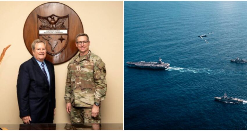 Mike Hammer y jefe del Comando Sur sostienen conversaciones sobre Cuba y El Caribe en medio de tensiones en la región Mike Hammer-barcos de guerra