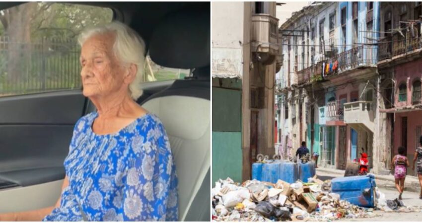 Abuela cubana regresa a la isla tras vivir en Estados Unidos, pero la realidad terminó quebrando su ilusión: "Solo hay hambre, necesidad" abuela cubana-basura