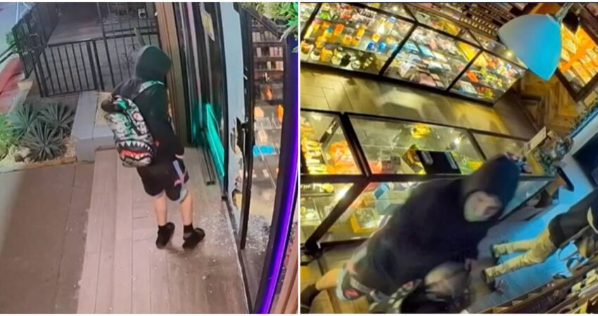 Dos jóvenes destrozan y roban una tienda en pleno Downtown de Miami: las cámaras lo captan todo ladrones