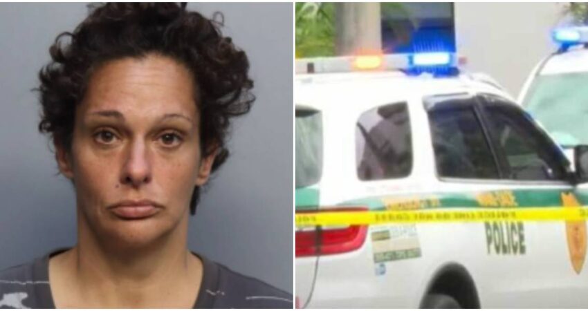 Vandalismo en Hialeah: mujer rompe puerta de cafetería con una piedra tras ser rechazada por empleados mujer arrestada-Policía de Miami (4)