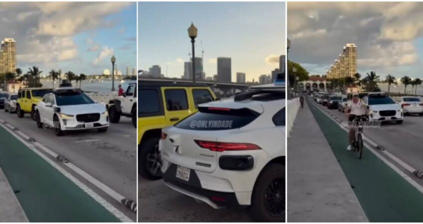 Tensiรณn en las calles: automรณvil sin conductor bloquea vรญa y obliga a conductores a realizar maniobras peligrosas trรกfico en Miami