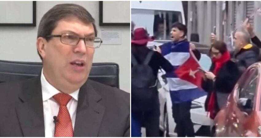 “¡Queremos a Cuba libre!”: cubanos en Madrid le cantan las verdades al canciller Bruno Rodríguez en plena avenida Bruno-cubanos en Madrid