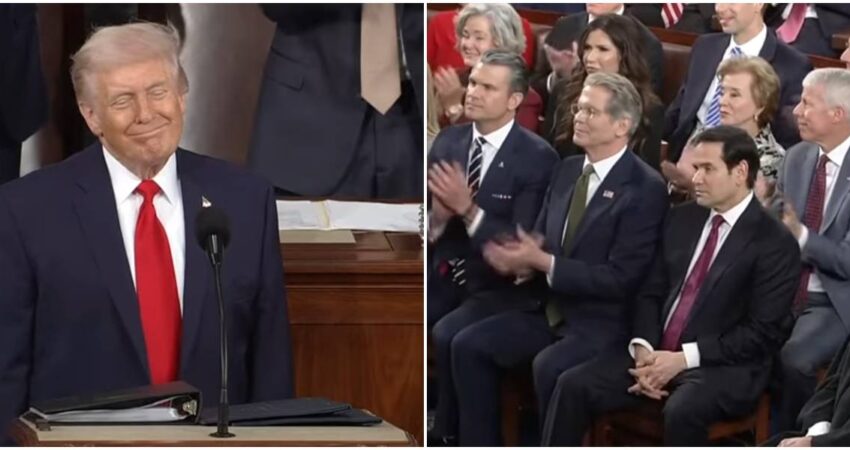 "Gracias Marco": Donald Trump se deshace en elogios hacia su secretario de Estado durante el discurso del Estado de la Unión Donald Trump-Marco Rubio (1)