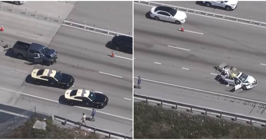Tragedia en la I-95: Dos muertos y cuatro heridos en violento choque en Pompano Beach accidente de tránsito en Pompano Beach