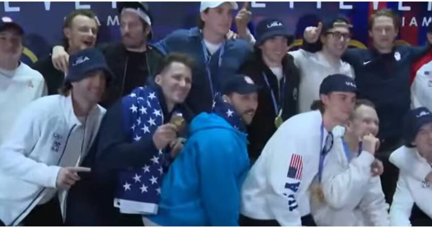 ¡Oro y fiesta!: campeones de hockey sobre hielo celebran en Miami tras vencer a Canadá en una final histórica equipo de hockey sobre hielo