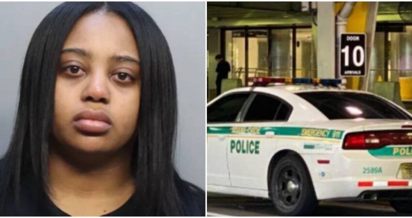 Mujer intentó salir por el aeropuerto de Miami con 15 kilos de marihuana y es detenida por oficiales de CBP mujer arrestada-policía (2)