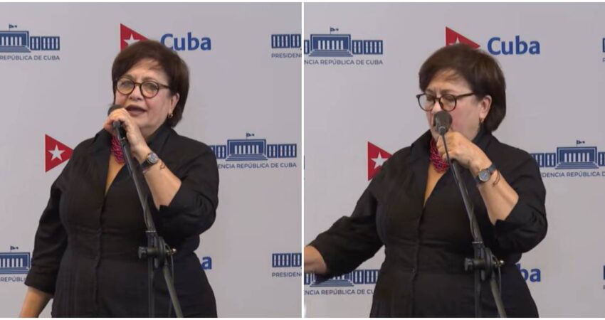 Un reloj lo delató: crecen las sospechas de que la comparecencia de Díaz-Canel no fue en directo sino bien coordinada por el régimen periodista Arleen rodríguez Derivet