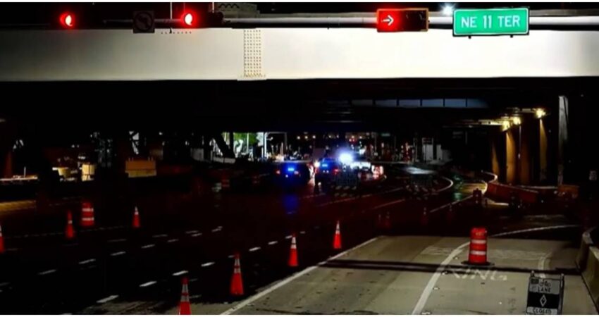 Tragedia en Miami: trabajador muere al caer desde la I-395 en plena obra nocturna Accidente Miami