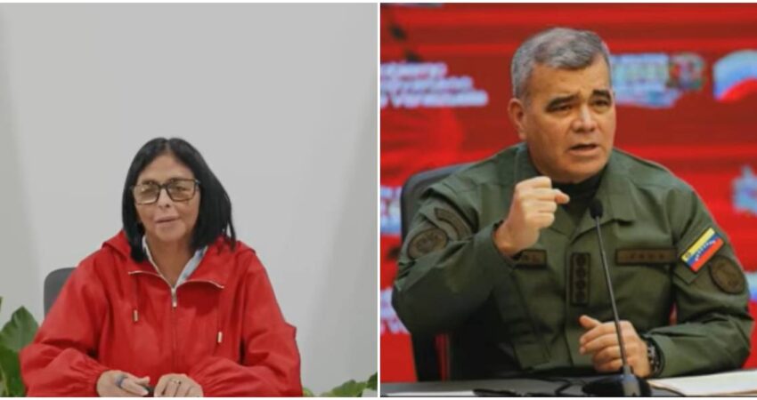 Golpe en la cúpula del chavismo: Delcy Rodríguez sustituye como ministro de Defensa al general Vladimir Padrino López Delcy Rodríguez-Vladimir Padrino