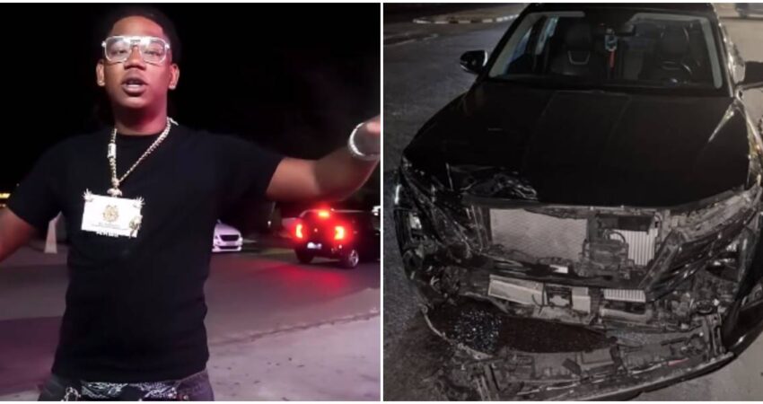 “¿Qué le pasó al carro?” Ja Rulay publica foto de su vehículo destruido y se desata preocupación entre sus seguidores JaRulay-auto chocado
