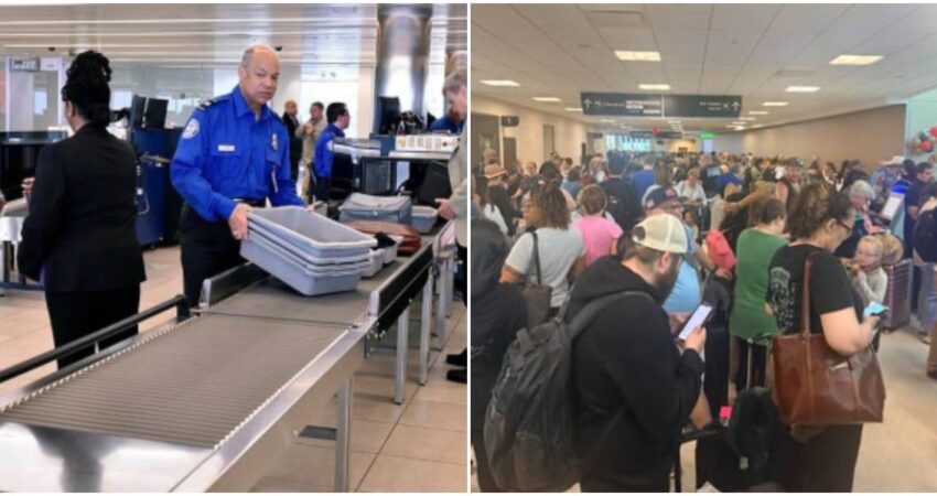 Esperas interminables en aeropuertos de Estados Unidos: pasajeros reportan filas de hasta tres horas por falta de empleados de la TSA TSA-colas en aeropuerto