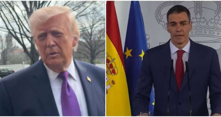 “No están cooperando en absoluto”: Trump arremete nuevamente contra España y amenaza con medidas comerciales Trump- Pedro Sánchez