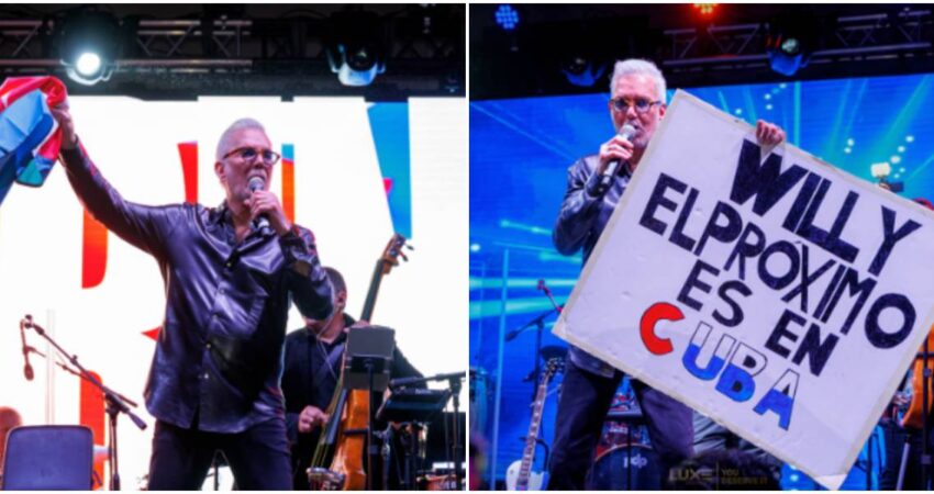 Explota la emoción en concierto de Willy Chirino en Fort Myers tras inesperado cartel de un fanático: “El próximo es en Cuba” Willy Chirino (1)