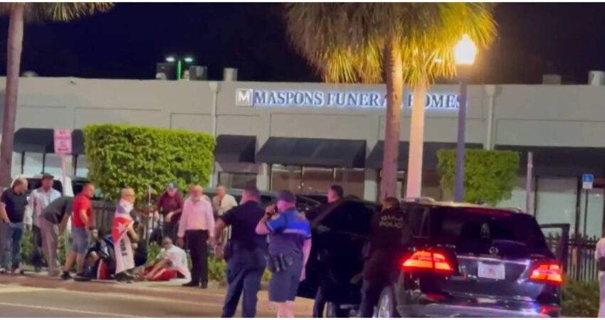 Impactante escena en Miami: manifestantes por Cuba son embestidos por un auto después que su conductor perdiera el control por una emergencia médica accidente en Versailles