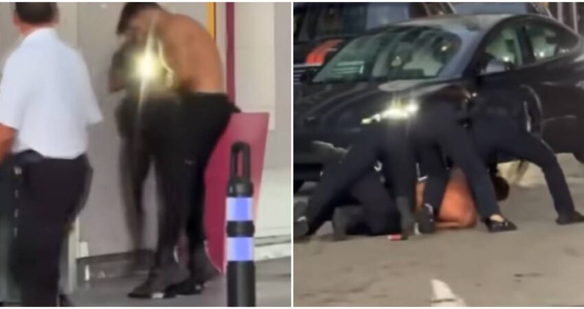 Impactante intervención policial en Miami: agentes tienen que emplear táser, gas pimienta y disparos para detener a un agresivo hombre arrestos en Miami (2)