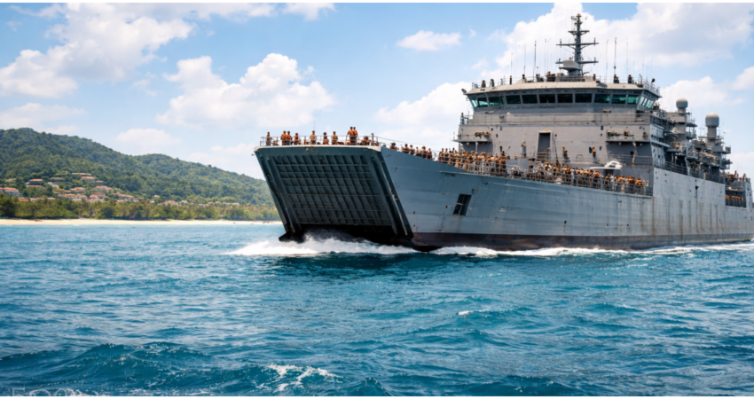Buque militar de EE.UU. aparece cerca de las costas de Cuba tras salir de Guantánamo barco-costas