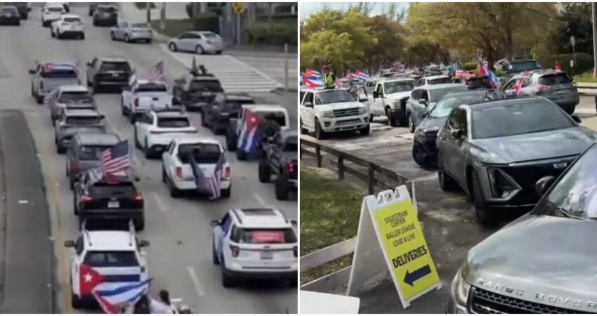 Miles de Cubanoamericanos realizan caravana en Miami Exigiendo Libertad y Cambio en Cuba caravana-miami-cubanos