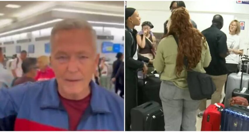 Protesta en Aeropuerto de Miami contra convoy a Cuba y condiciones laborales de agentes de la TSA por cierre de gobierno exmilitar-pasajeros