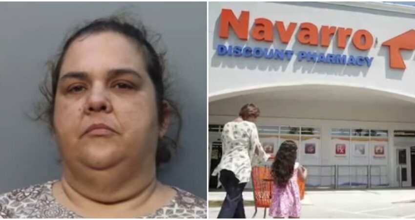 Captada en cรกmara: arrestan a mujer acusada de robar en farmacia Navarro del sur de Florida mujer acusada-Navarro