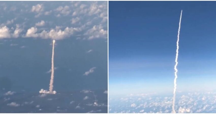 Lo que vieron por la ventana dejó a todos sin palabras: así se vivió el lanzamiento de Artemis II desde un avión Artemis II
