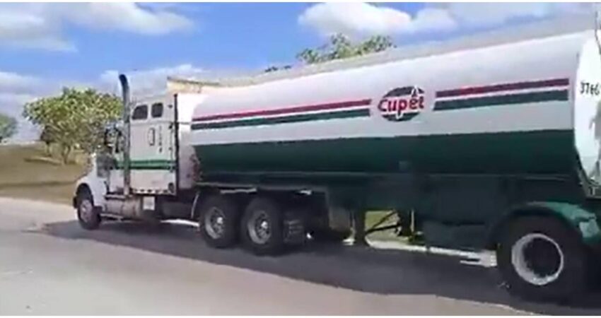 Autoridades de CUPET informan sobre el supuesto uso que tendrá el petróleo enviado por Rusia en medio de la crisis energética Camión de CUPET