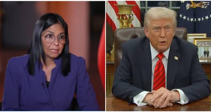 EE.UU. mueve ficha en Venezuela y levanta sanciones a la presidenta encargada Delcy Rodríguez Delcy Rodríguez-Donald Trump