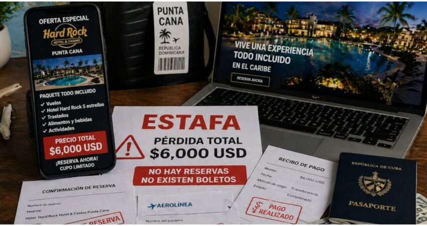 Cuidado con estas ofertas: familia cubana pierde 6,000 dólares por falso paquete turístico a Punta Cana estafa