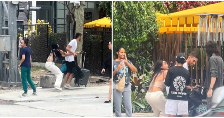 "Esa gente están haciendo una película ahí": tiktoker cubano documenta una pelea entre una pareja de Miami a plena luz del día pelea de parejas
