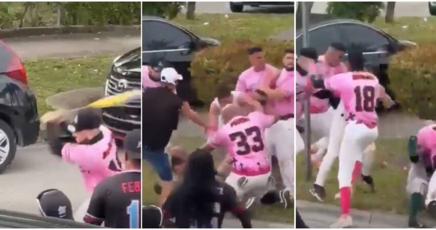 Batalla campal tras juego de béisbol en Hialeah: video viral desata indignación en la comunidad cubana pelea de peloteros cubanos