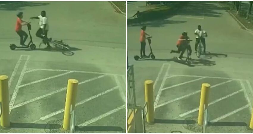 Captado en cámara: así asaltaron a niños para quitarles sus patinetas en Miami robo en Miami
