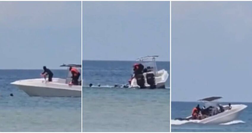 Captan en video salida ilegal desde Pinar del Río en medio a bordo de una lancha rápida salida ilegal