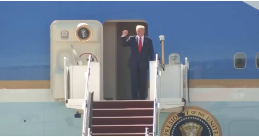 Presidente Trump sobre Cuba antes de partir hacia China: "Han pedido ayuda y vamos a hablar" Donald Trump en el Air Force One