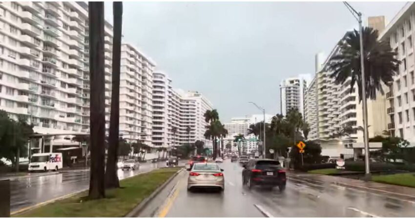 Sur de Florida bajo amenaza: autoridades activan protocolos de emergencia ante lluvias torrenciales que podrían generar inundaciones Lluvias en Miami Beach (1)