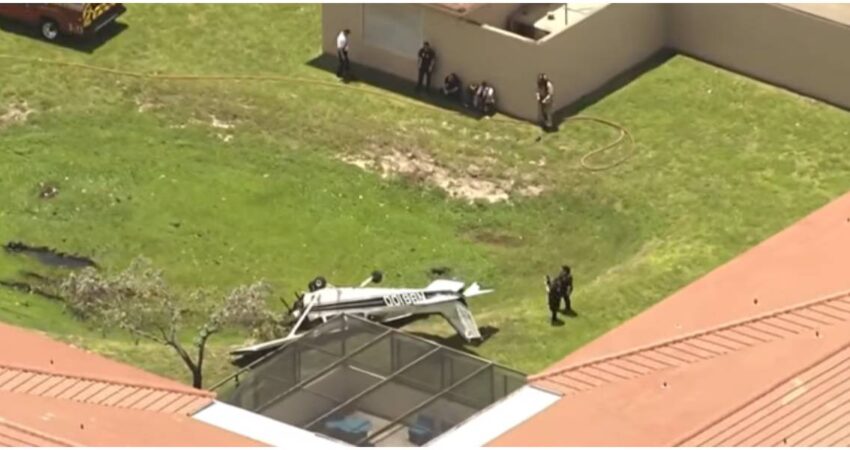 Impactante accidente en Broward: dos personas salen con vida tras estrellarse una avioneta en el South Florida State Hospital accidente aéreo en Broward