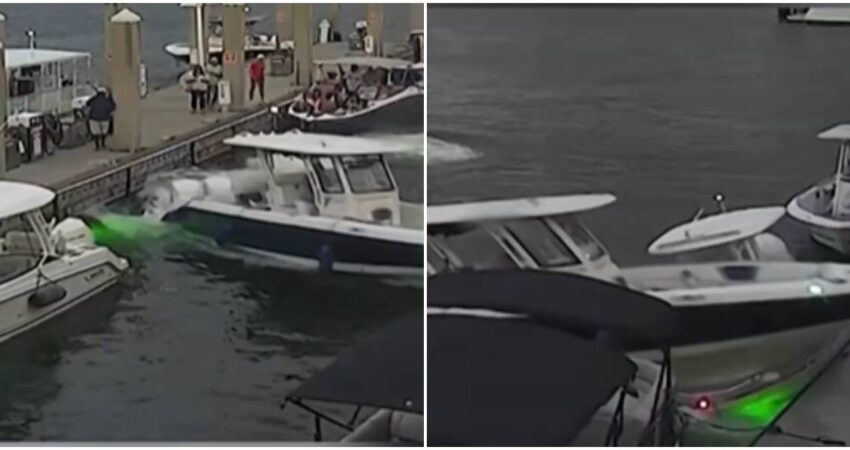 Segundos de terror: una embarcación pierde el control y embiste un concurrido muelle de Fort Lauderdale accidente de bote