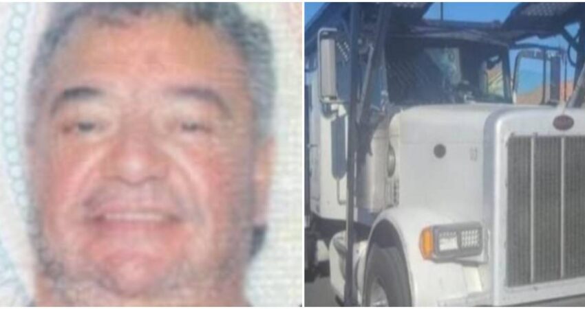 Hallan con vida a camionero cubano desaparecido en Florida: su camión lo habían encontrado abandonado hace días atrás camionero cubano-camión