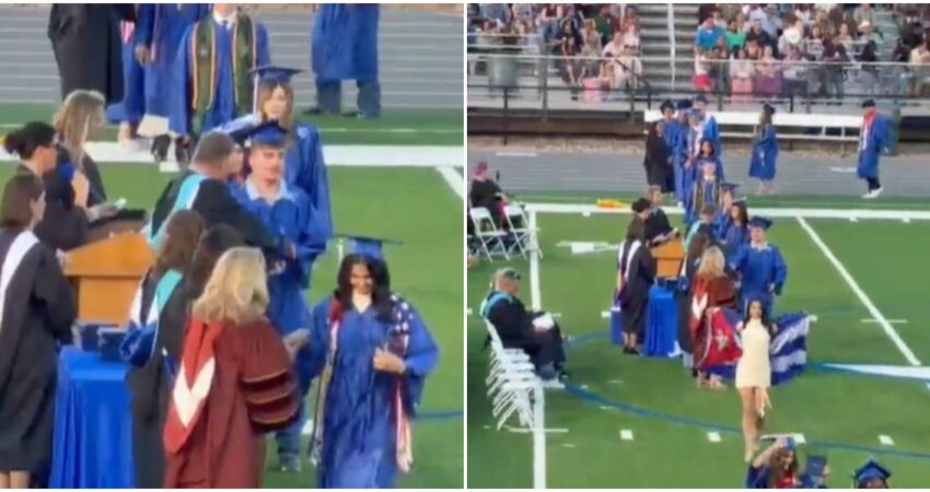 Abrió su toga tras graduarse en EE.UU. y lo que mostró emocionó a miles de cubanos cubana graduada