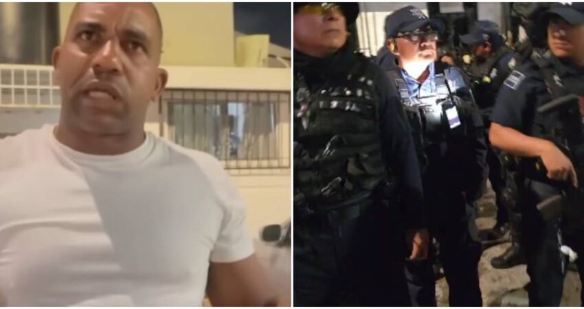 “Indignación en Cancún: capturan a cubano acusado de brutal golpiza tras pelea por mordida de perro” cubano arrestado-policía de México