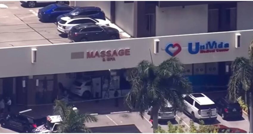 Conductor confundió los pedales y acabó incrustando una SUV contra un negocio en Hallandale Beach Accidente en spa de Hallandale Beach
