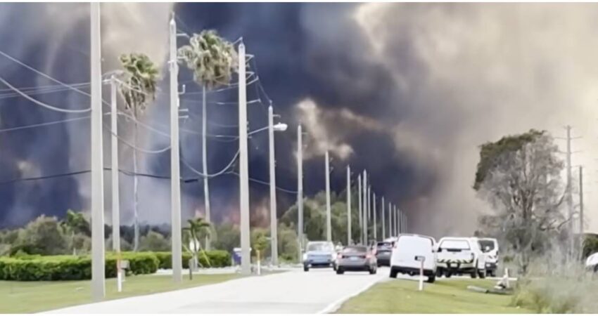 Alerta en el sur de Florida: humo de incendio en Miami-Dade deteriora la calidad del aire en Broward Incendio en Miami-Dade (2)
